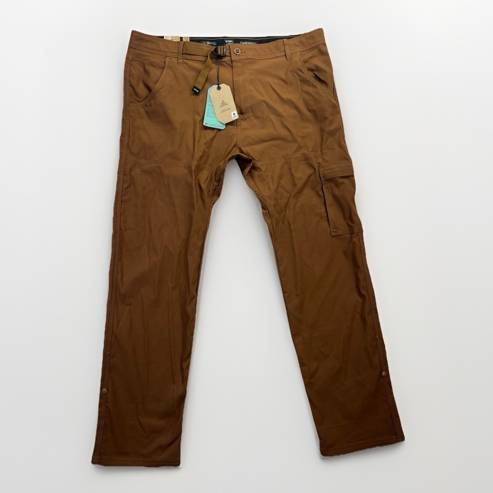 NEW PrAna Stretch Zion Slim Pants II Mens Size 40x32 Hiking Sepia Brown Outdoors